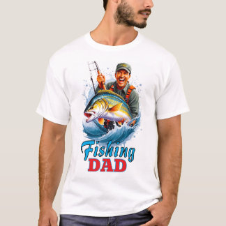 Fiske efter fisk i Pappa Lycklig Lycklig Fars dag T Shirt
