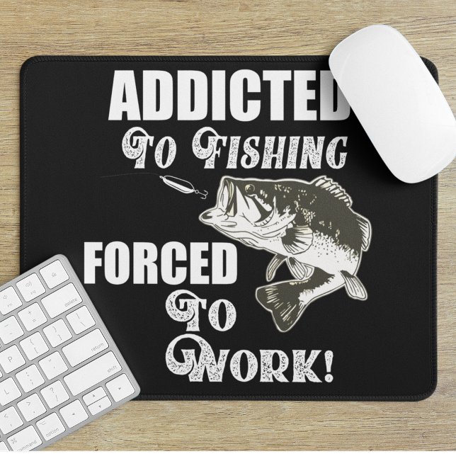 Fiske efter fisk med lätt bass musmatta (The perfect mouse pad for the avid angler who would rather be fishing than working.)