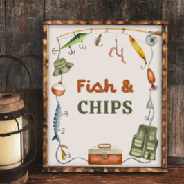 Fiske efter fisk och Chip, Party, 8 x 10 tum