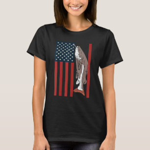 Fiske efter fisk Patriotic Catfish Amerika T Shirt