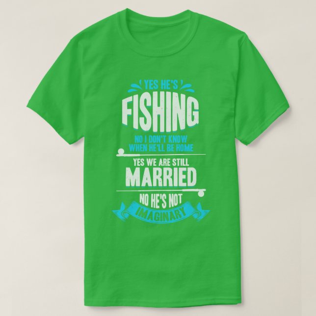 Fiske efter fiskare, maka gift t shirt (Design framsida)