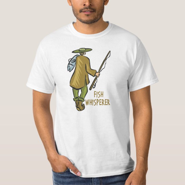 Fiske efter fiskvisare tee shirt (Framsida)