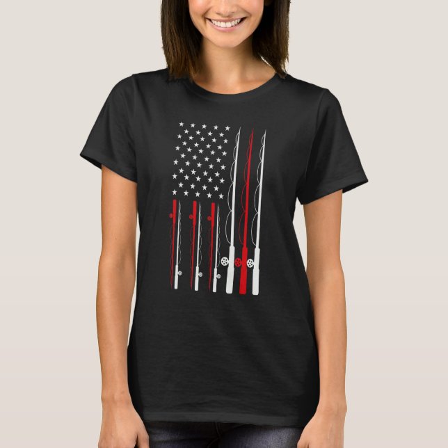 Fiske efter För manar ansträngda fiskevatten i USA T Shirt (Framsida)