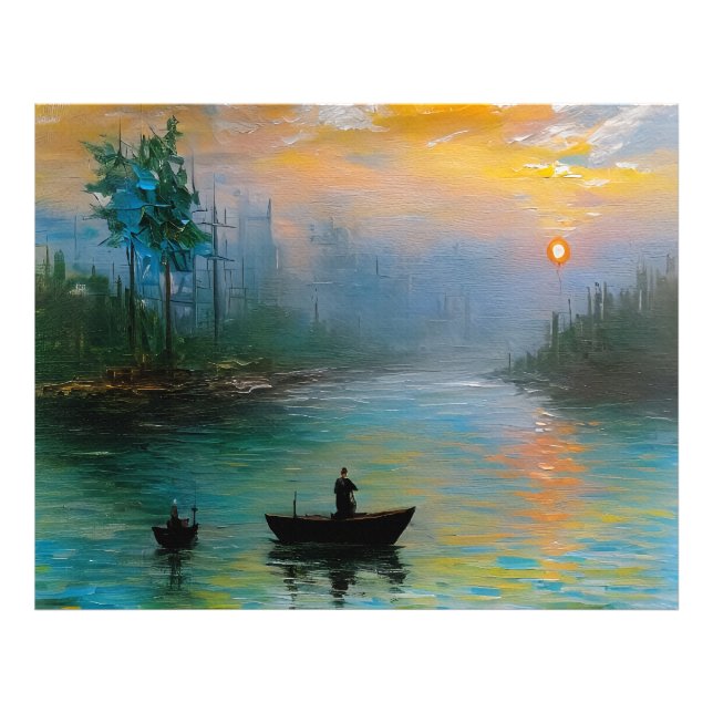 Fiske efter grå fototryck (Framsidan)