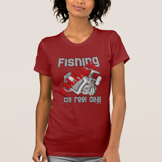 Fiske efter hälleflundra Reel Deal Fishing Tee Shirt (Framsida)