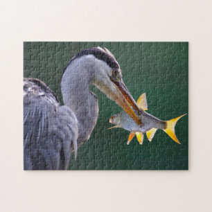 Fiske efter Heron Puzzle Pussel