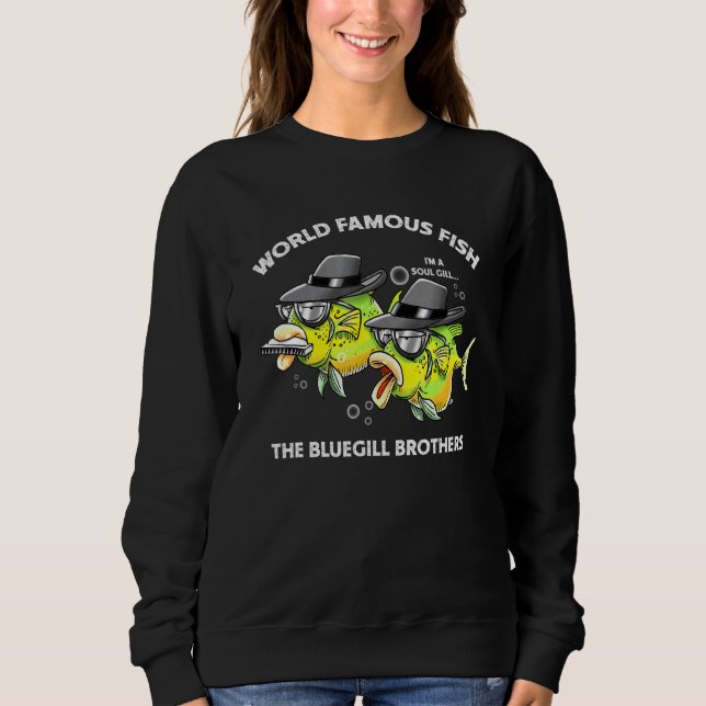 Fiske efter humora Blues Music Bluegill Brothers T Shirt (Framsida)