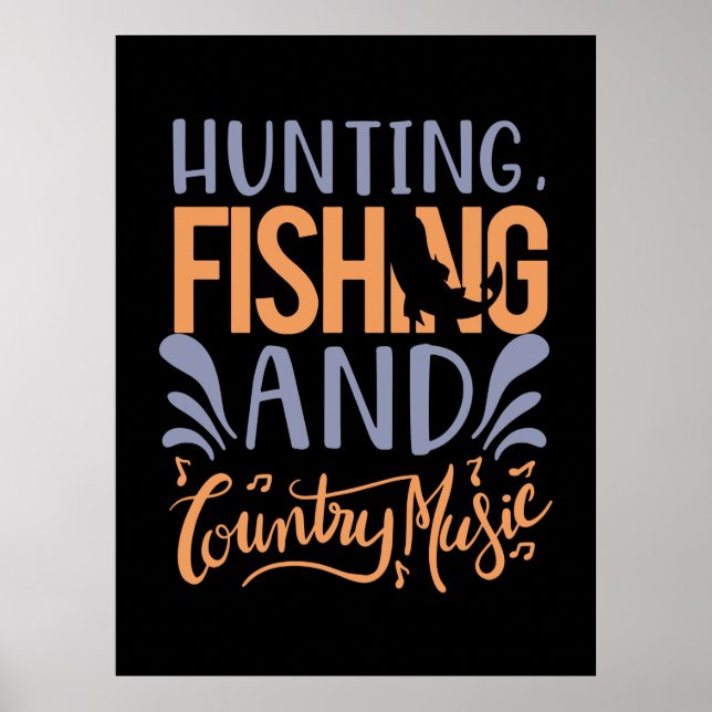 Fiske efter konsthandel och Land Musik Poster (Framsidan)