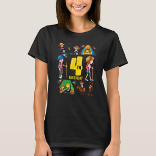 Fiske efter kummel 4 år gammal 4e födelsedagen Gi T Shirt
