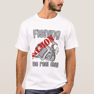 Fiske efter lax vid uppfiskning av tobak tee shirt