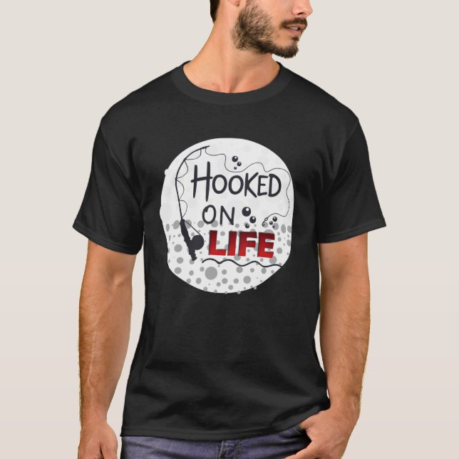 Fiske efter levande fisk t shirt (Framsida)