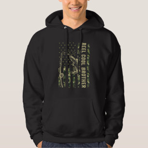Fiske Efter Män Bror Fiskare Rulle Cool Bror Hoodie