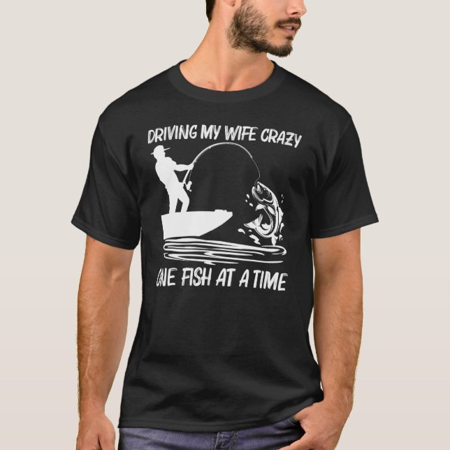 Fiske efter män Pappa Fiskare Båtutflykt T Shirt (Framsida)