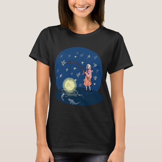 Fiske efter månen t shirt (Framsida)