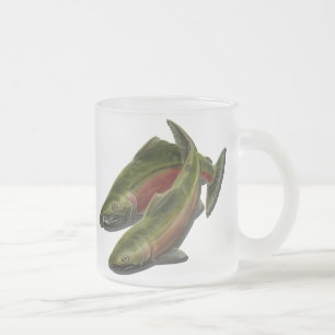 Fiske efter Mugg Coho Salmon Fisherman Beer Glass