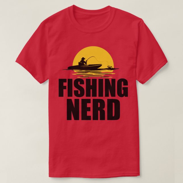 Fiske efter Nerd Angel Nerd T Shirt (Design framsida)