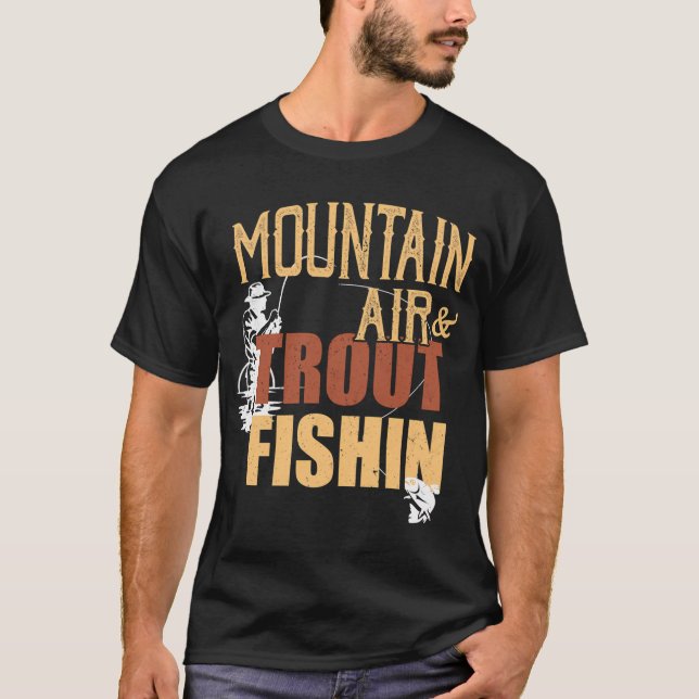 Fiske efter öring i bergsluften t shirt (Framsida)