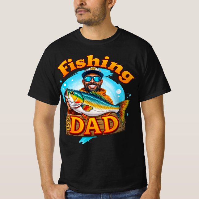 Fiske efter Pappa Fish Graffiti T Shirt (Framsida)