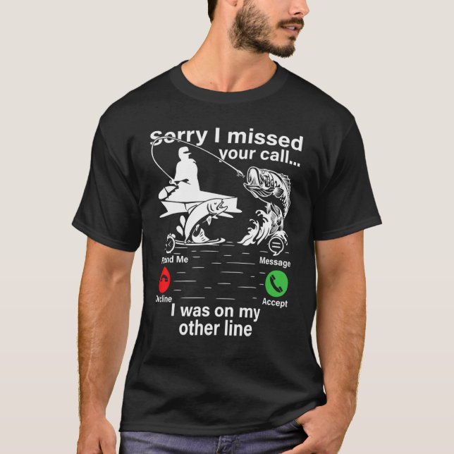 Fiske efter Pappa Manar Reel Coola Fiskare i T Shirt (Framsida)