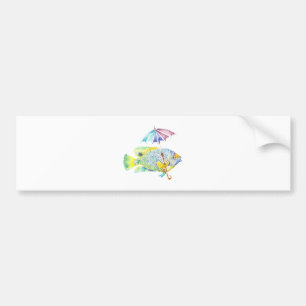 Fiske efter paraplyfisk bildekal