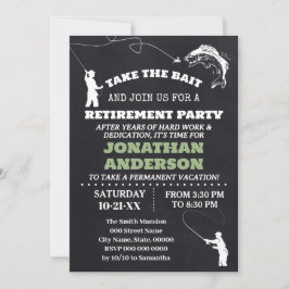 Fiske efter pension Firande Pension Party Inbjudningar