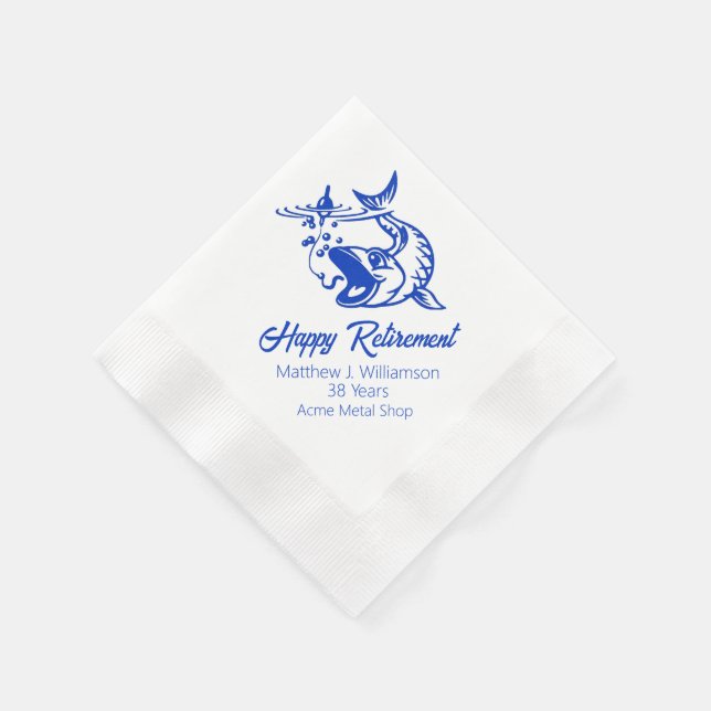 Fiske efter Pension Party Napkins Pappersservett (Hörn)