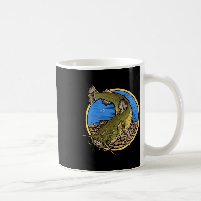 Fiske efter platt mal  kaffemugg (Höger)