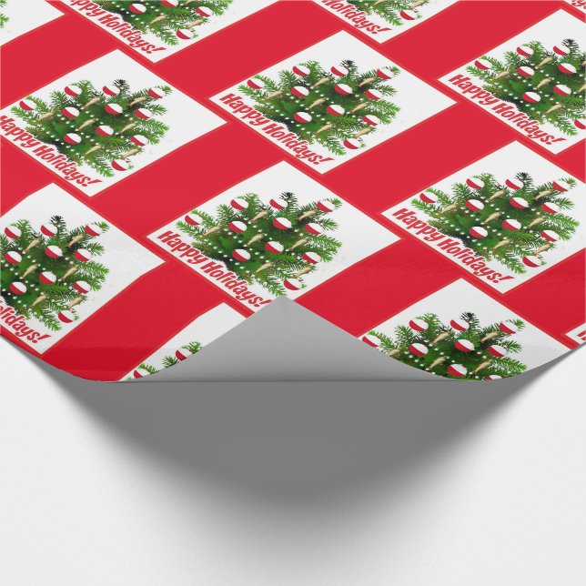 Fiske efter prydnadsfiskar i Julgran Presentpapper (Hörn)