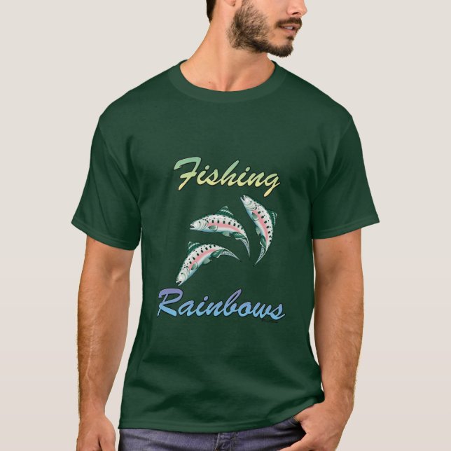 Fiske efter regnbågar som fiskar regnbåge tee shirt (Framsida)
