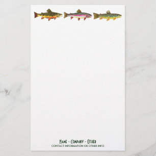 Fiske efter regnbåge brevpapper