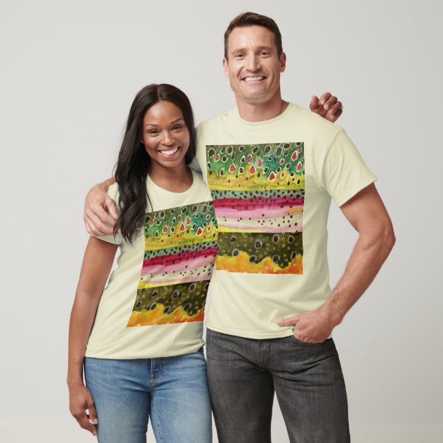 Fiske efter regnbåge tee shirt (Unisex)