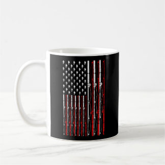 Fiske efter Rod American Flagga Fishing Kaffemugg