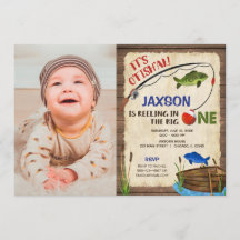 Fiske efter Rustik 1:a födelsedag, bild av pojke