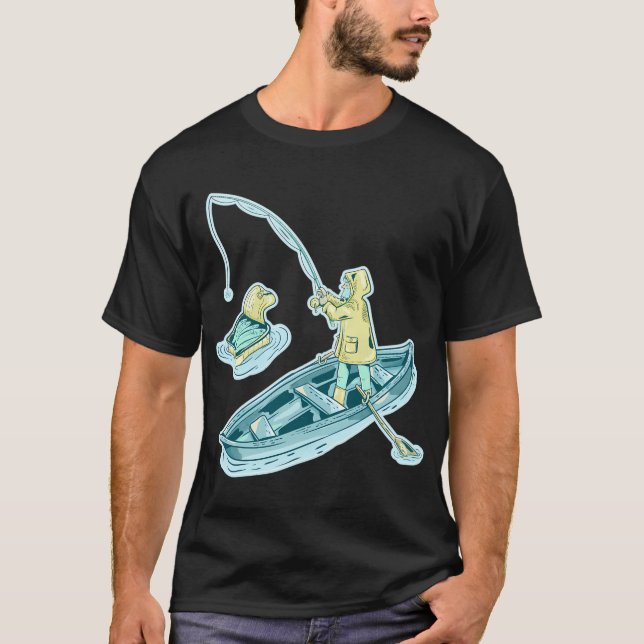 Fiske efter sardiner t shirt (Framsida)