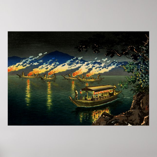 Fiske efter skarvar Tsuchiya Koitsu 1940 Poster (Framsidan)