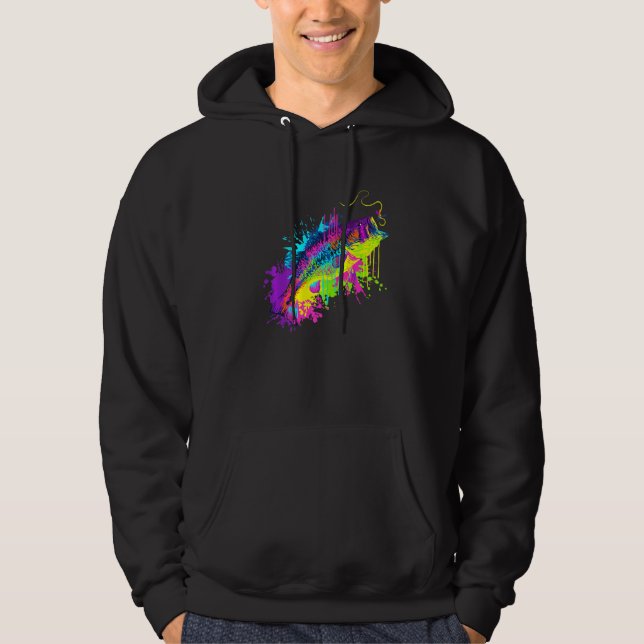 Fiske efter stänk Art Hoodie (Framsida)