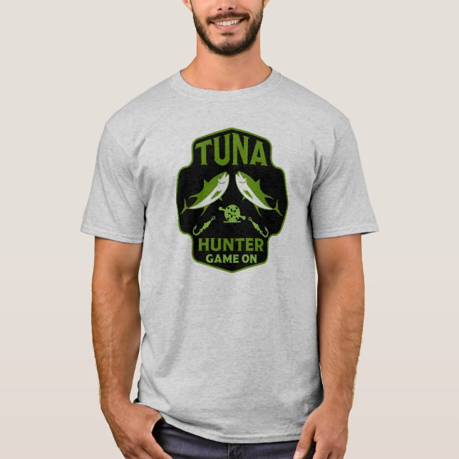 Fiske efter tonfisk t shirt (Framsida)