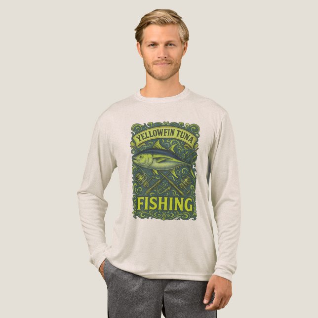 Fiske efter tonfisk t shirt (Hel framsida)