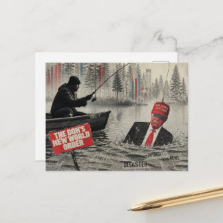 Fiske efter Trump i träsket Vykort