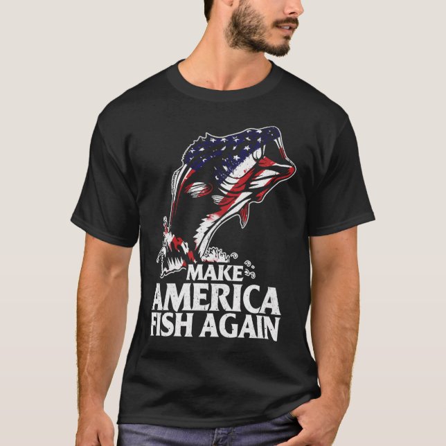 Fiske efter Usa T Shirt (Framsida)