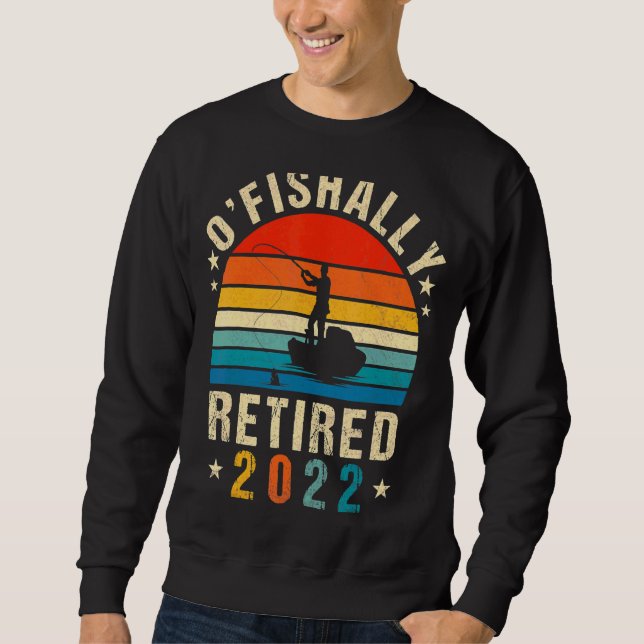 Fiske efter utfiskning 2022 Retro Pension Da Lång Ärmad Tröja (Framsida)