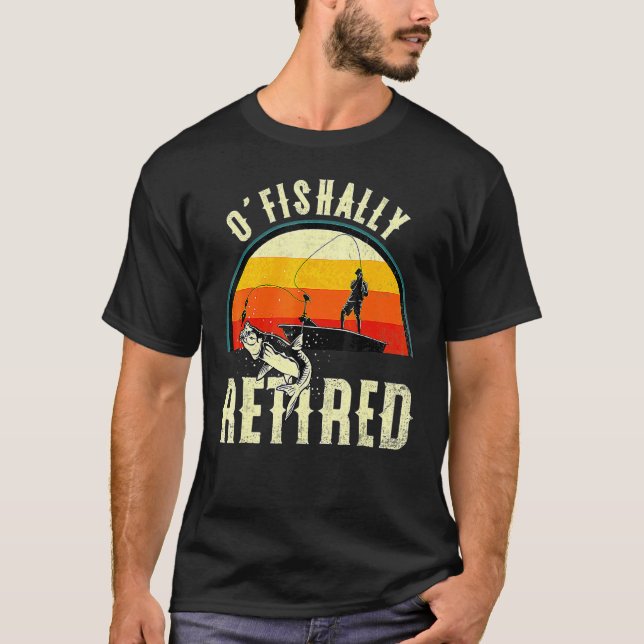 Fiske efter utfiskning 2022 Retro Pension Da T Shirt (Framsida)