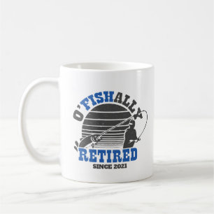Fiske efter uttröttad fisk, blått Pension Kaffemugg