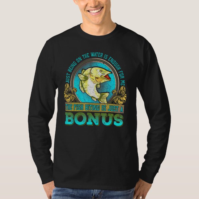 Fiske efter viltfiskare med Ord T Shirt (Framsida)