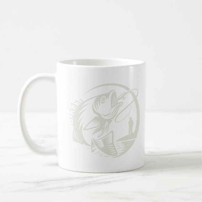 Fiske efter viskning utomhus kaffemugg (Vänster)