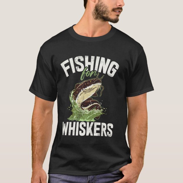 Fiske efter Whiskers Mal T Shirt (Framsida)