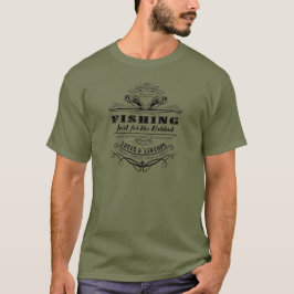 Fiske enbart för hälleflundra t shirt