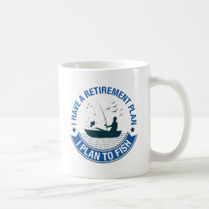 Fiske enligt pension-planen kaffemugg