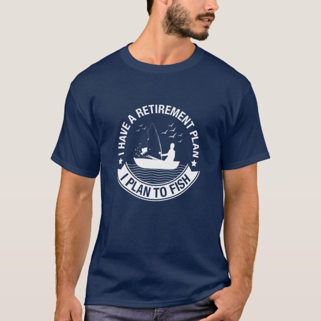 Fiske enligt pension-planen t shirt (Framsida)