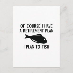 Fiske enligt pension-planen vykort